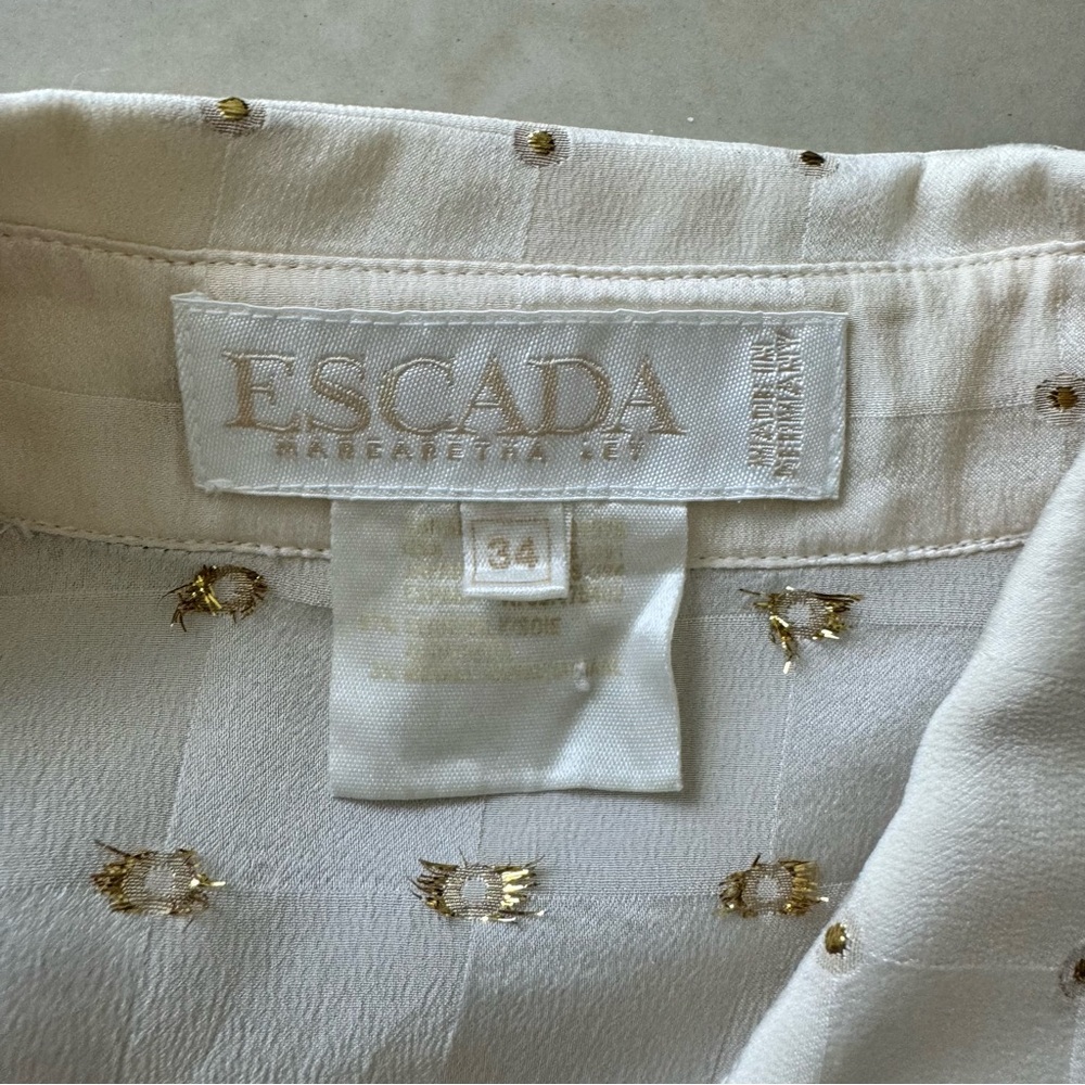 Escada Button Up Down Top Blouse - image 2